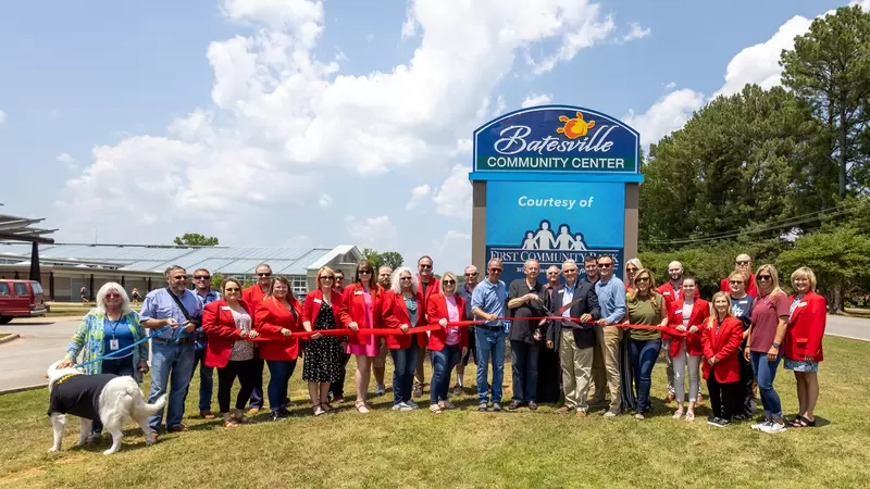 Batesville Community Center’s Digital Media Sign celebrates Ribbon Cutting.